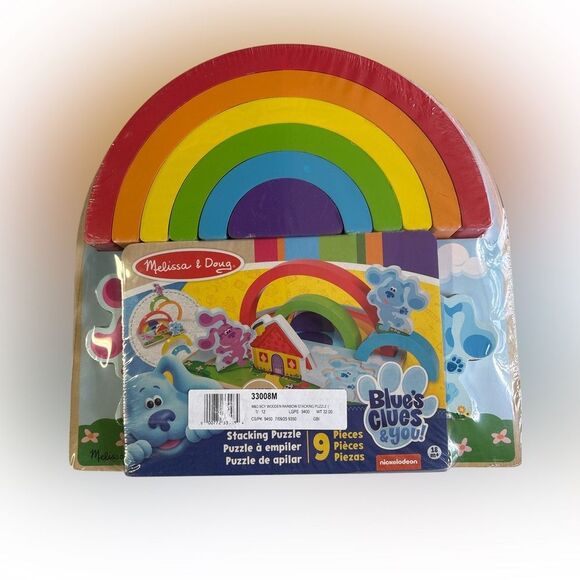 Nwt Melissa & Doug Blue's Clues Stacking Puzzle - Multicolor - Picture 1 of 1